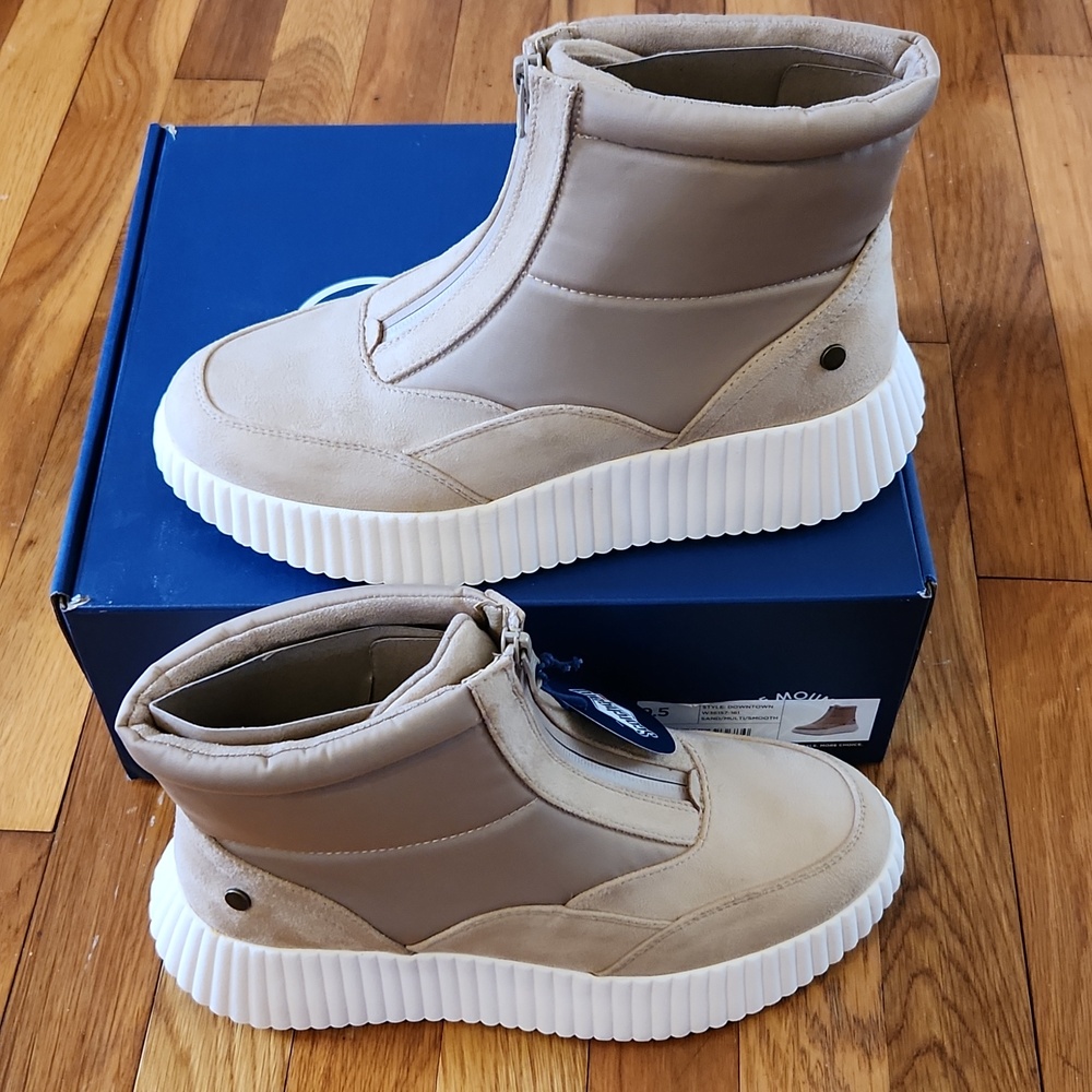White Mountain Water Resistant Front Zip Downtown Sneaker Boots NWT Size 9.5 M